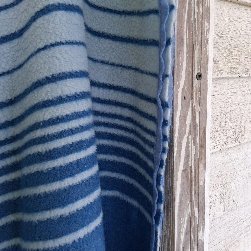 Vintage 80s‎ 90s Mora Goose Geese Soft Blanket Country Blue Dusty Rose Tulips...